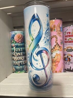Music Treble Clef Stainless Tumbler - 20oz. New!